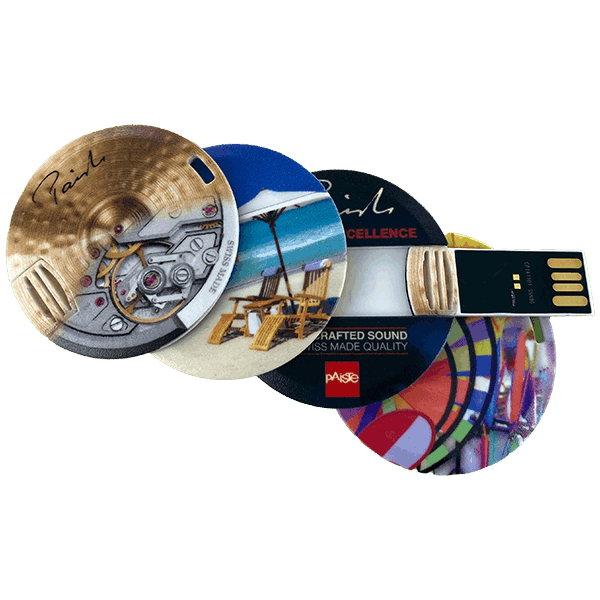 Runde USB Karte mit Bedruckung