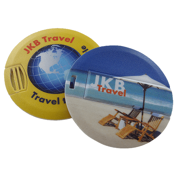 USB Karten Rund mit Logo bedruckt